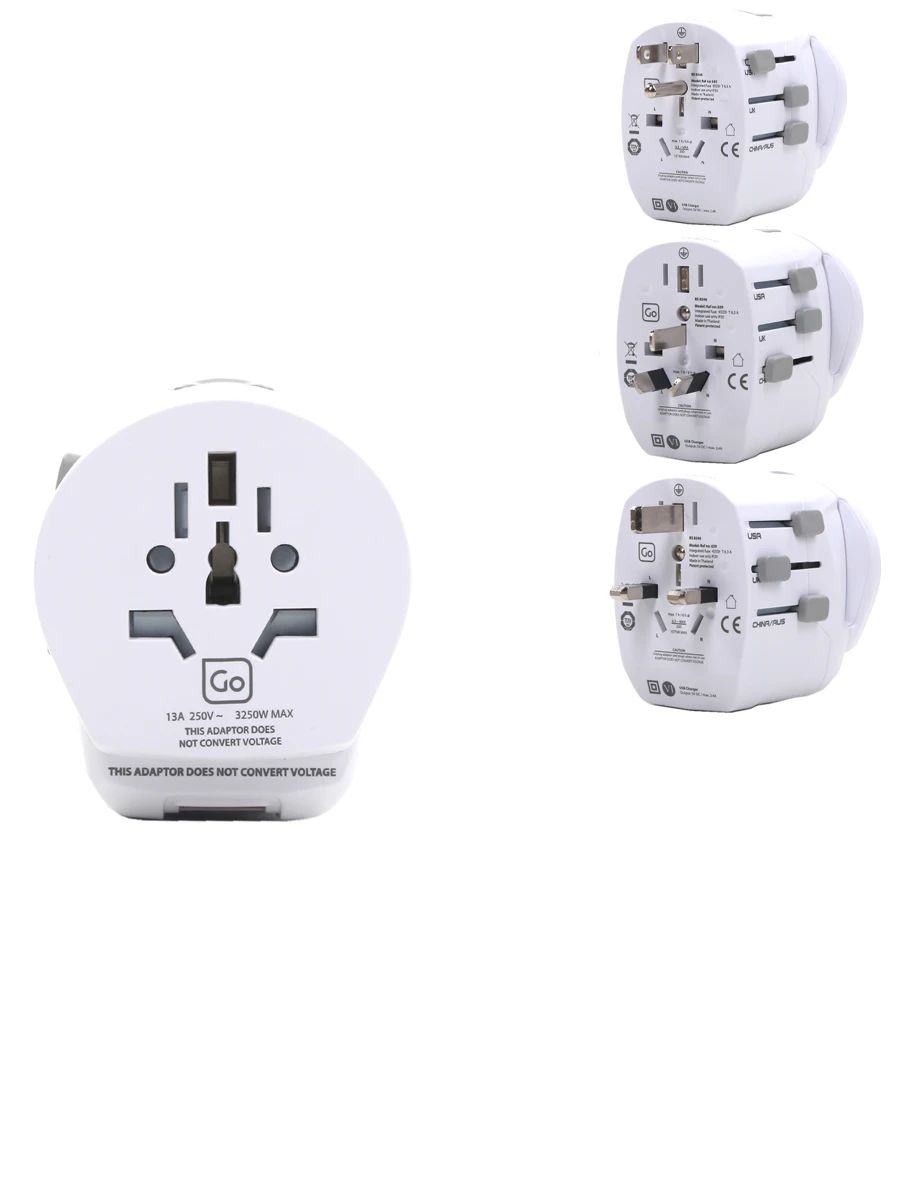 Adaptateur USB Go Travel Electrique Universel 3 Adaptateur USB Go Travel Electrique Universel