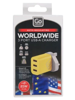 Adaptateur 3 Ports USB Go Travel Electrique Monde -Sac et Style Boutique adaptateur go travel 845751z