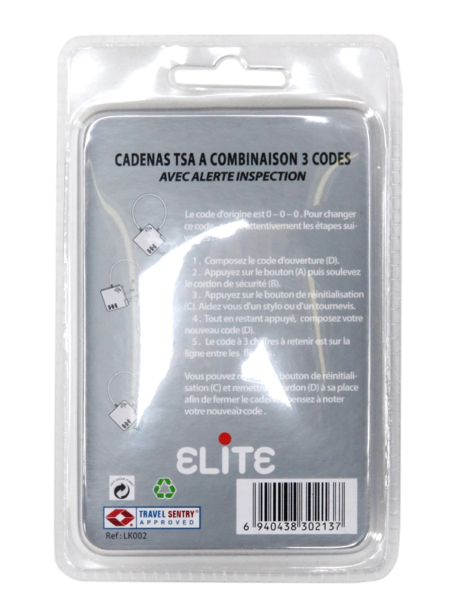 Cadenas à Câble à Code TSA Elite 5 Cadenas à Câble à Code TSA Elite – Image 3