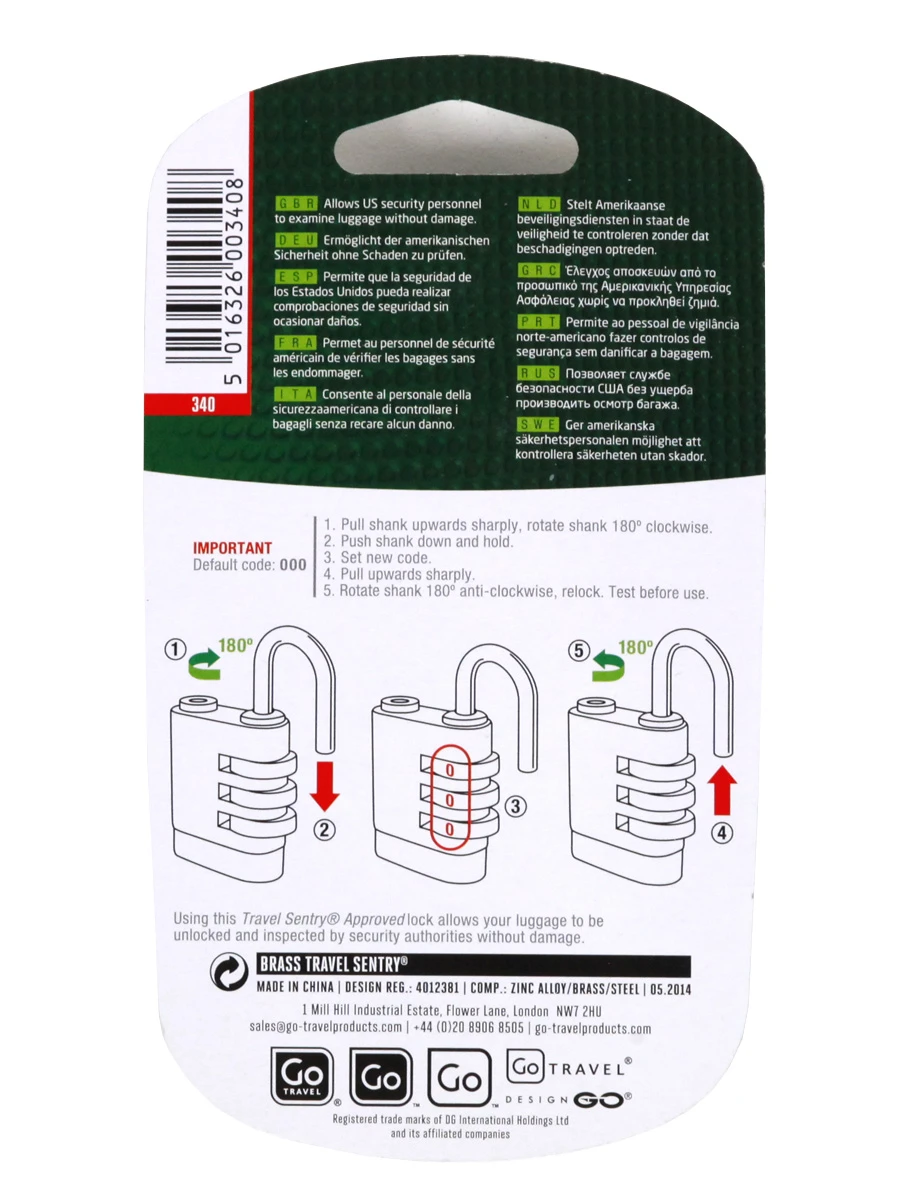 Cadenas à Code TSA Go Travel Sécurité 5 Cadenas à Code TSA Go Travel Sécurité – Image 3