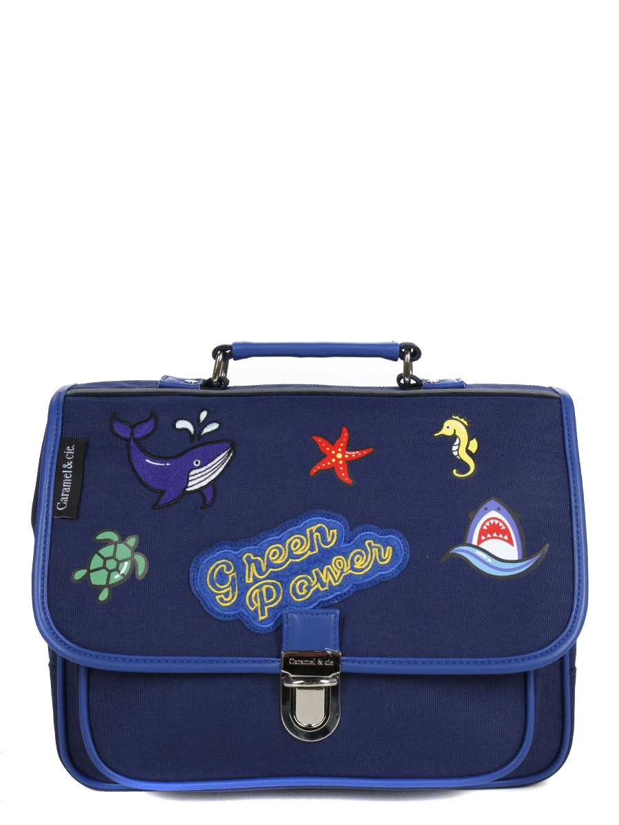 Mini Cartable Caramel & Cie Green Power 32 Cm 4 Mini Cartable Caramel & Cie Green Power 32 Cm – Image 2