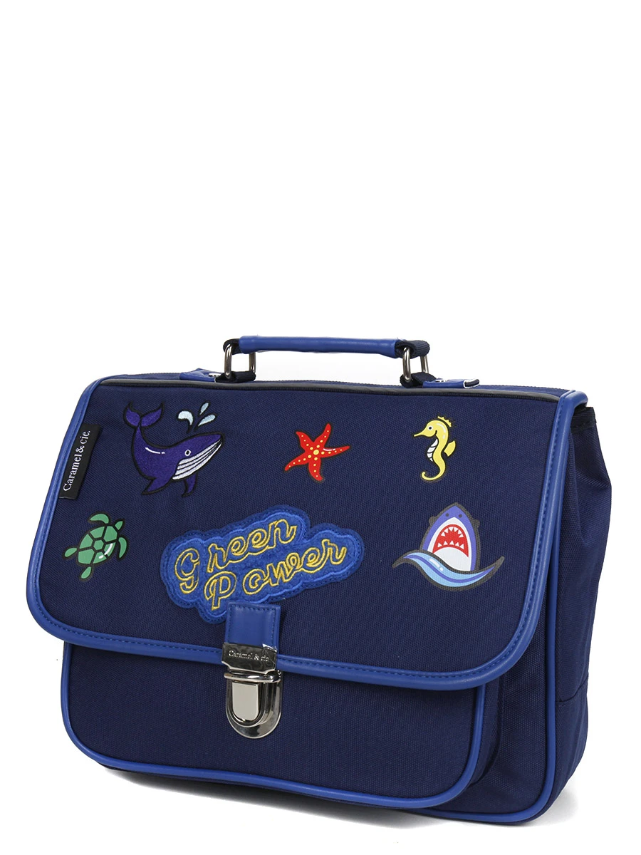 Mini Cartable Caramel & Cie Green Power 32 Cm 3 Mini Cartable Caramel & Cie Green Power 32 Cm