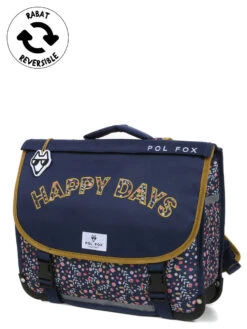 Cartable Réversible Pol Fox Happy Days 38 Cm