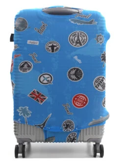 Housse De Valise Airtex Fantaisie Stickers - M -Sac et Style Boutique housse valise airtex 490954z