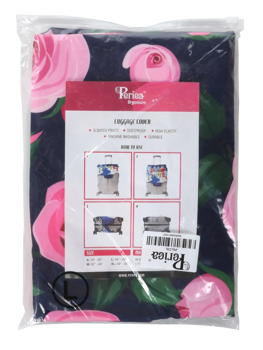 Housse De Valise Periea Purple With Pink Roses L 12 Housse De Valise Periea Purple With Pink Roses L – Image 10