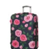 Housse De Valise Periea Purple With Pink Roses M -Sac et Style Boutique housse valise periea 850854z