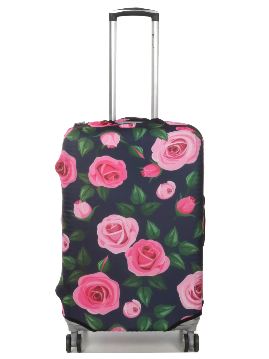 Housse De Valise Periea Purple With Pink Roses M 4 Housse De Valise Periea Purple With Pink Roses M – Image 2