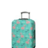 Housse De Valise Periea Green With Pink Flamingos S -Sac et Style Boutique housse valise periea 850926z