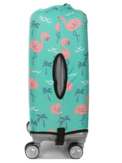 Housse De Valise Periea Green With Pink Flamingos S -Sac et Style Boutique housse valise periea 850933z