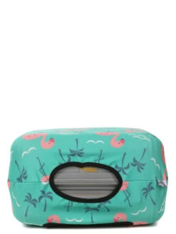 Housse De Valise Periea Green With Pink Flamingos S -Sac et Style Boutique housse valise periea 850934z