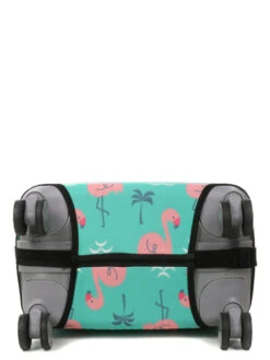 Housse De Valise Periea Green With Pink Flamingos S -Sac et Style Boutique housse valise periea 850935z
