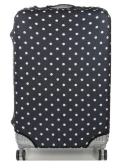 Housse De Valise Periea Black With White Dots L -Sac et Style Boutique housse valise periea 851098z