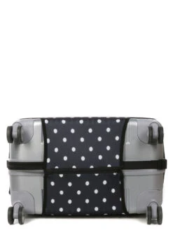 Housse De Valise Periea Black With White Dots L -Sac et Style Boutique housse valise periea 851103z