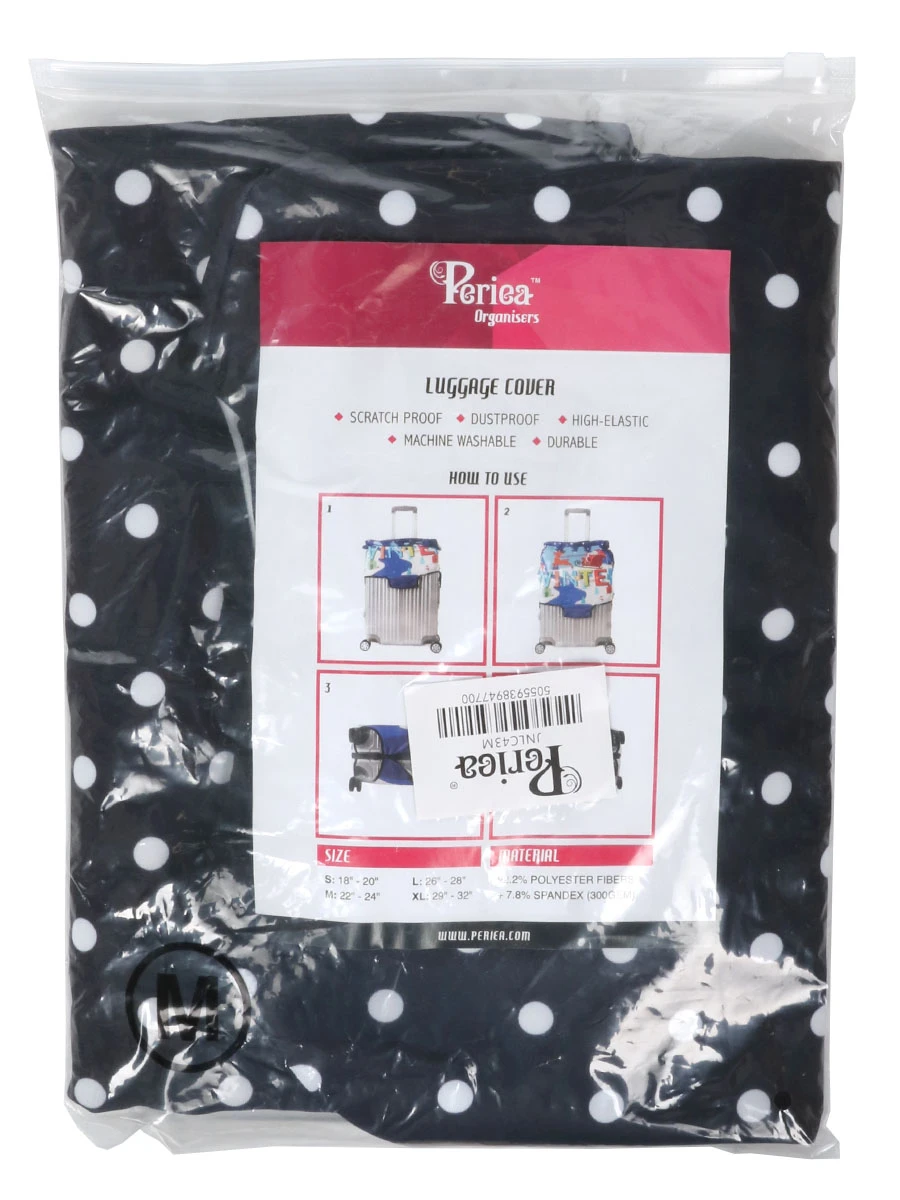 Housse De Valise Periea Black With White Dots M 12 Housse De Valise Periea Black With White Dots M – Image 10