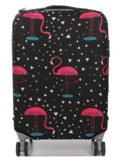 Housse De Valise Periea Black With Pink Flamingos S -Sac et Style Boutique housse valise periea 851170z