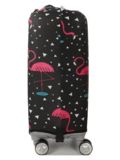 Housse De Valise Periea Black With Pink Flamingos S -Sac et Style Boutique housse valise periea 851171z