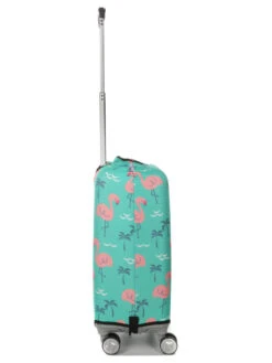 Housse De Valise Periea Green With Pink Flamingos S -Sac et Style Boutique housse valise periea 851274z