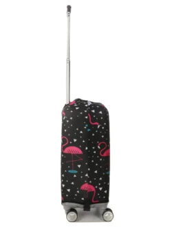 Housse De Valise Periea Black With Pink Flamingos S -Sac et Style Boutique housse valise periea 851290z