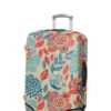 Housse De Valise Periea Red And Blue Leaves M -Sac et Style Boutique housse valise periea 851383z