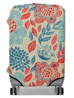 Housse De Valise Periea Red And Blue Leaves M -Sac et Style Boutique housse valise periea 851387z