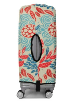 Housse De Valise Periea Red And Blue Leaves M -Sac et Style Boutique housse valise periea 851390z