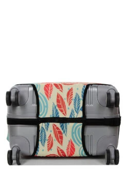 Housse De Valise Periea Red And Blue Leaves M -Sac et Style Boutique housse valise periea 851392z