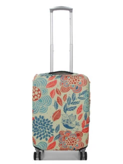 Housse De Valise Periea Red And Blue Leaves S -Sac et Style Boutique housse valise periea 851396z