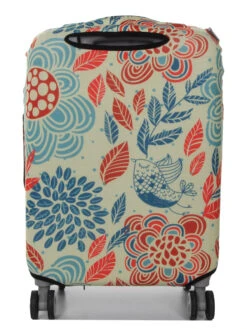 Housse De Valise Periea Red And Blue Leaves S -Sac et Style Boutique housse valise periea 851401z