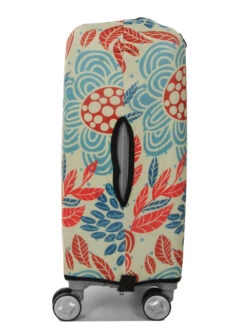 Housse De Valise Periea Red And Blue Leaves S -Sac et Style Boutique housse valise periea 851402z