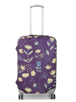 Housse De Valise Periea Purple With Yellow Birds M -Sac et Style Boutique housse valise periea 851456z