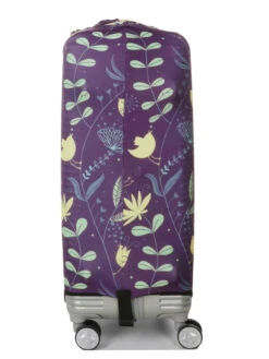Housse De Valise Periea Purple With Yellow Birds M -Sac et Style Boutique housse valise periea 851460z