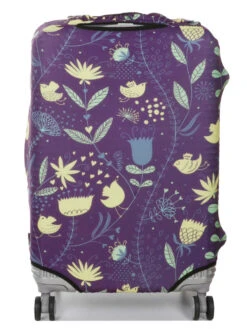 Housse De Valise Periea Purple With Yellow Birds M -Sac et Style Boutique housse valise periea 851461z