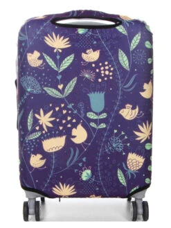 Housse De Valise Periea Purple With Yellow Birds S -Sac et Style Boutique housse valise periea 851473z