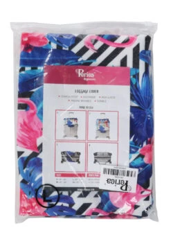 Housse De Valise Periea Black & White Stripes With Flamingos L -Sac et Style Boutique housse valise periea 851657z