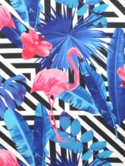 Housse De Valise Periea Black & White Stripes With Flamingos L -Sac et Style Boutique housse valise periea 851661z