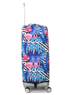 Housse De Valise Periea Black & White Stripes With Flamingos L -Sac et Style Boutique housse valise periea 851662z