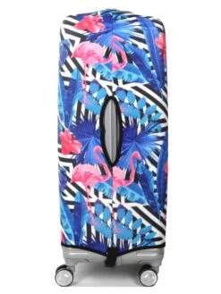 Housse De Valise Periea Black & White Stripes With Flamingos L -Sac et Style Boutique housse valise periea 851666z