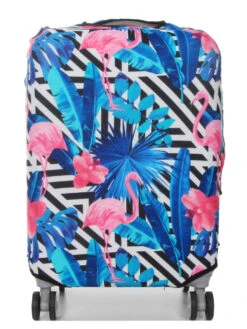 Housse De Valise Periea Black & White Stripes With Flamingos S -Sac et Style Boutique housse valise periea 851687z