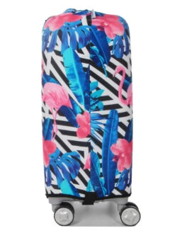 Housse De Valise Periea Black & White Stripes With Flamingos S -Sac et Style Boutique housse valise periea 851688z