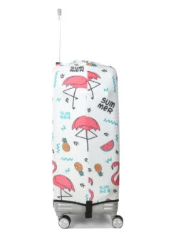 Housse De Valise Periea White With Summer Flamingos L -Sac et Style Boutique housse valise periea 851710z