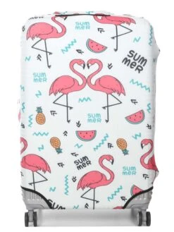Housse De Valise Periea White With Summer Flamingos L -Sac et Style Boutique housse valise periea 851713z
