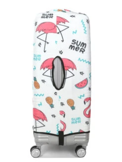 Housse De Valise Periea White With Summer Flamingos L -Sac et Style Boutique housse valise periea 851714z