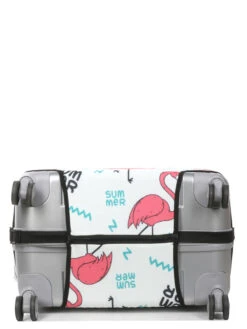 Housse De Valise Periea White With Summer Flamingos L -Sac et Style Boutique housse valise periea 851716z