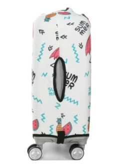 Housse De Valise Periea White With Summer Flamingos S -Sac et Style Boutique housse valise periea 851738z