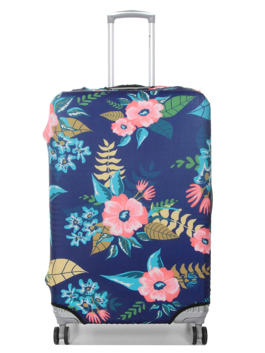 Housse De Valise Periea Dark Blue With Flowers L 4 Housse De Valise Periea Dark Blue With Flowers L – Image 2