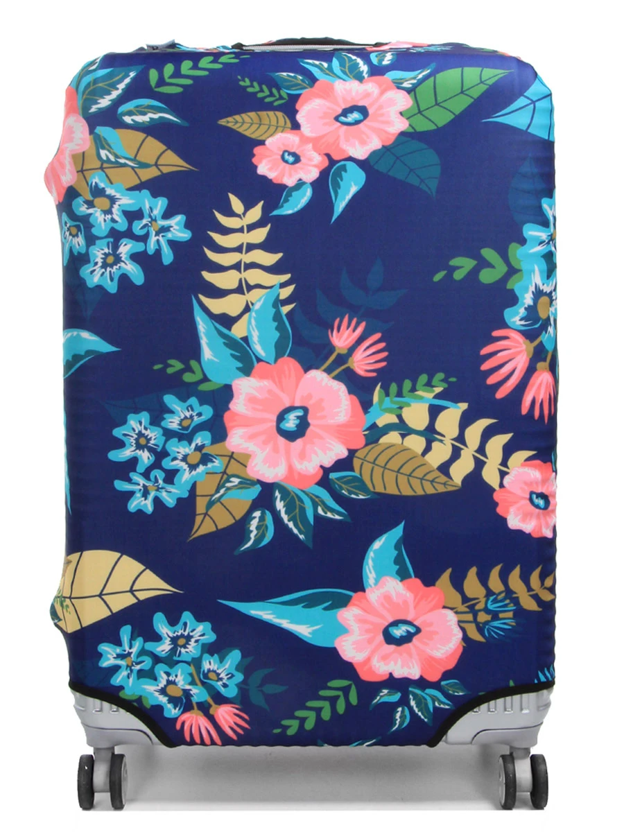 Housse De Valise Periea Dark Blue With Flowers L 5 Housse De Valise Periea Dark Blue With Flowers L – Image 3