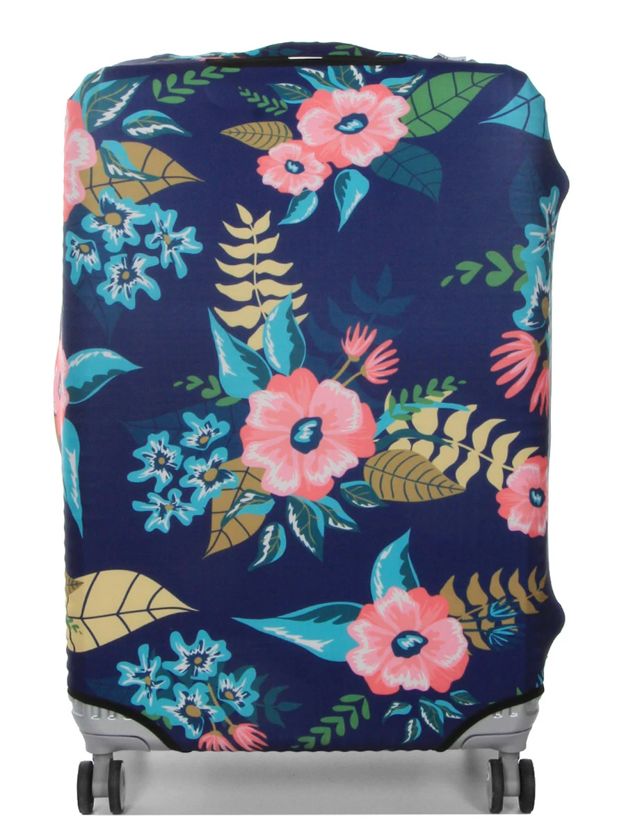 Housse De Valise Periea Dark Blue With Flowers L 6 Housse De Valise Periea Dark Blue With Flowers L – Image 4