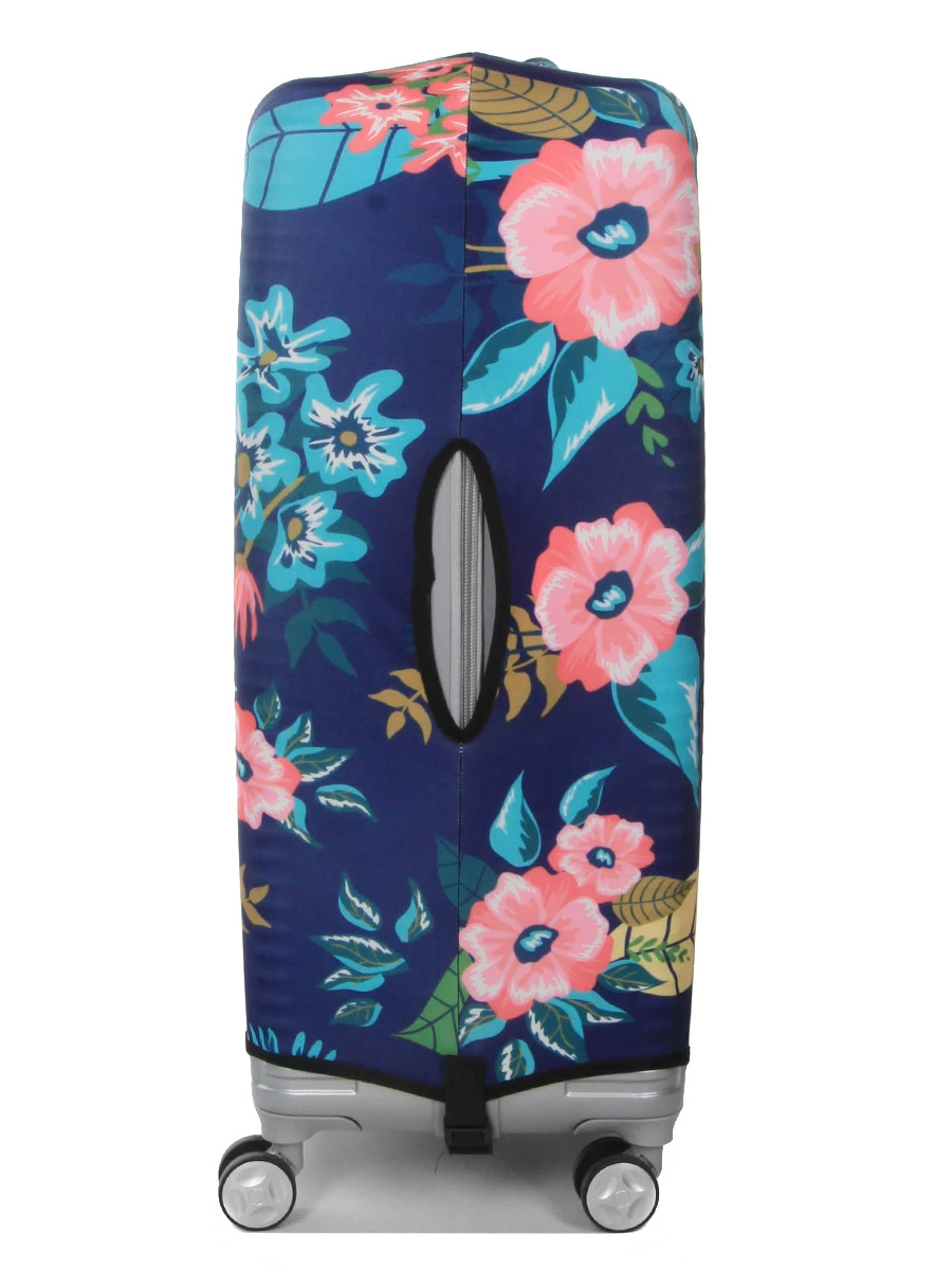 Housse De Valise Periea Dark Blue With Flowers L 7 Housse De Valise Periea Dark Blue With Flowers L – Image 5