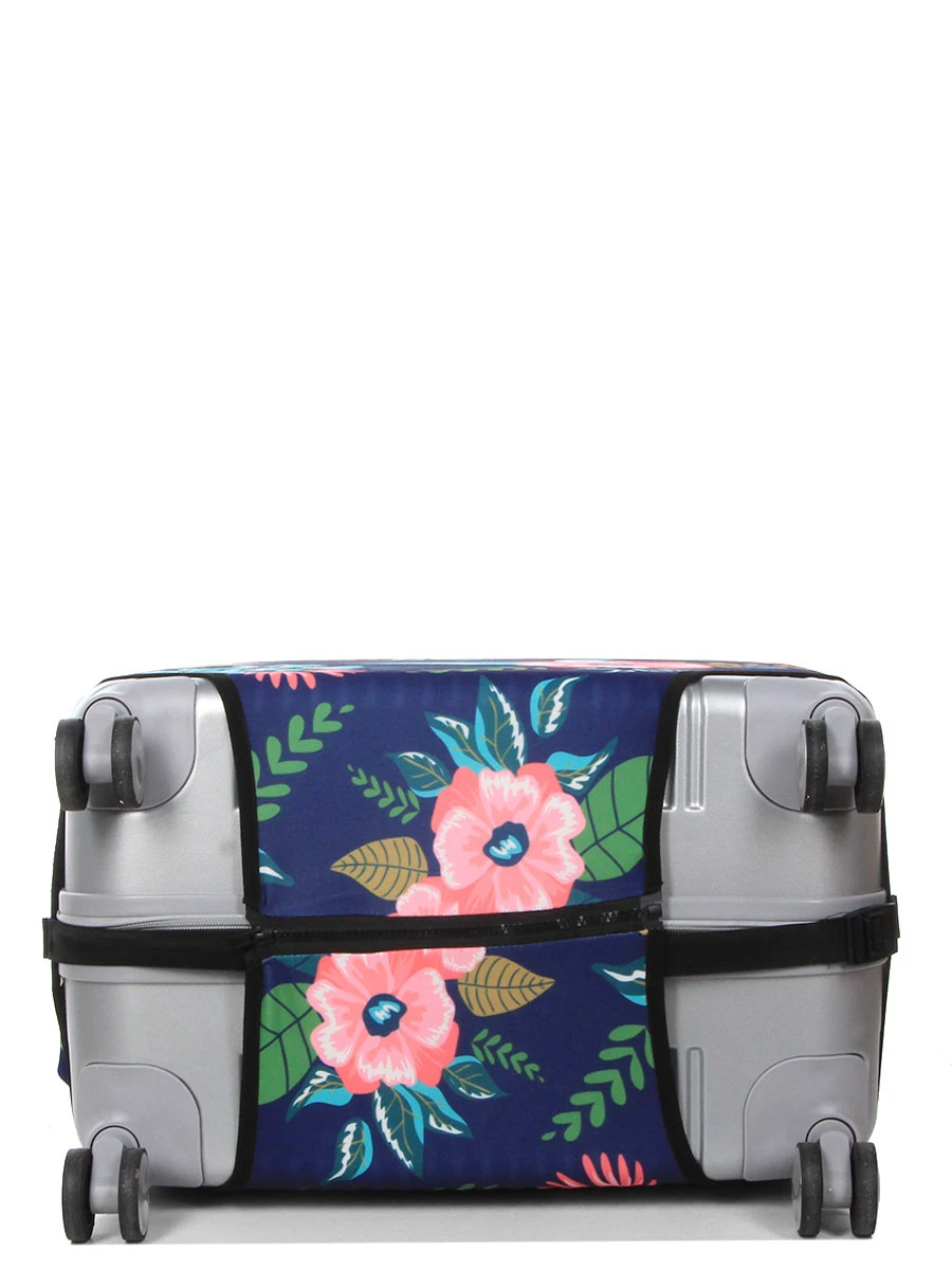 Housse De Valise Periea Dark Blue With Flowers L 11 Housse De Valise Periea Dark Blue With Flowers L – Image 9