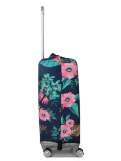 Housse De Valise Periea Dark Blue With Flowers M -Sac et Style Boutique housse valise periea 851794z